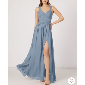 Azazie Evie Dusty Blue